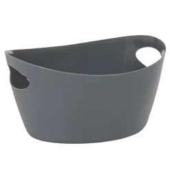 Sale Panière de rangement ovale plastique gris Entretien Du Linge