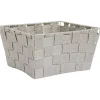 Best Panière de rangement tressée gris clair Taille L - 21,5x12xH21,5cm Rangement