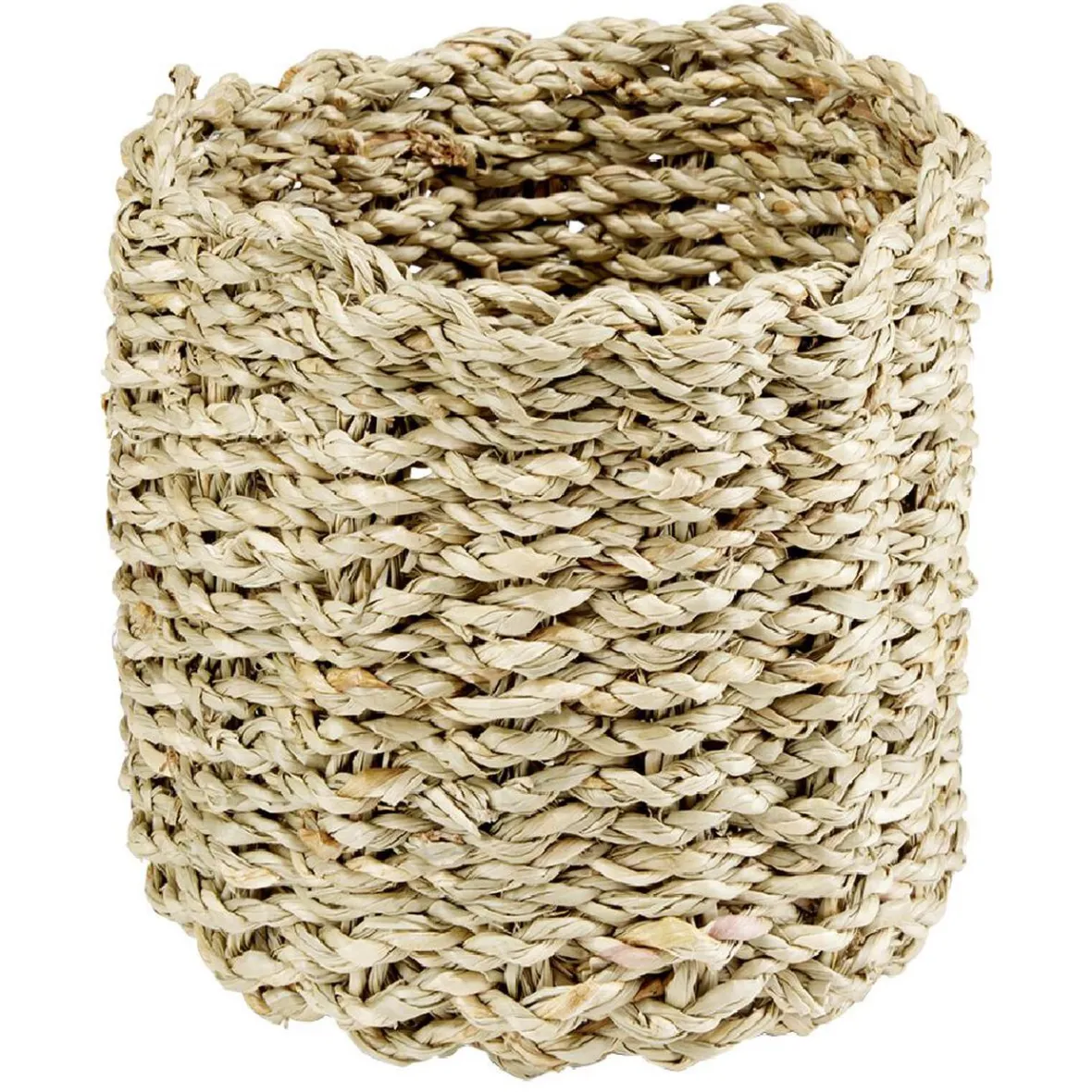 Best Panière en jute tressé naturel Ø15xH10 cm Rangement