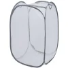 Online Panière 2-en-1 pliable 72L acier et polyester gris 38x38xH64cm Entretien Du Linge