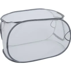 Online Panière 2-en-1 pliable 72L acier et polyester gris 38x38xH64cm Entretien Du Linge