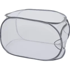 Online Panière 2-en-1 pliable 72L acier et polyester gris 38x38xH64cm Entretien Du Linge