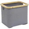 Best Panière grise armature bambou petit modèle Rangement