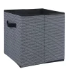 Sale Panière noire motif géométrique blanc collection Urban 1 Box Cube Rangement