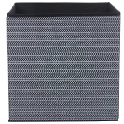 Sale Panière noire motif géométrique blanc collection Urban 1 Box Cube Rangement