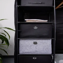 Best Panière noire rectangulaire Box Cube Rangement
