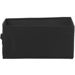 Best Panière noire rectangulaire Box Cube Rangement