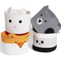 Sale Panière panda noir et blanc Ø30x24cm Rangement