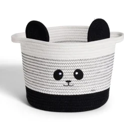 Sale Panière panda noir et blanc Ø30x24cm Rangement