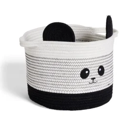 Sale Panière panda noir et blanc Ø30x24cm Rangement