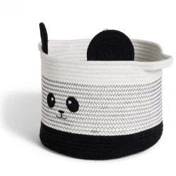 Sale Panière panda noir et blanc Ø30x24cm Rangement