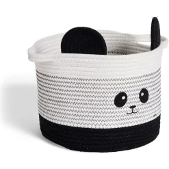 Sale Panière panda noir et blanc Ø30x24cm Rangement