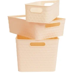 New Panière plastique x3 Rangement