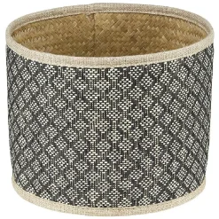 Best Panière ronde fibre tressée noir naturel Ø22xH.17 cm Rangement