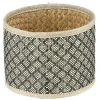 Best Panière ronde fibre tressée noir naturel Ø18xH.13 cm Rangement