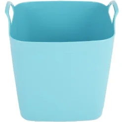 Best Panière souple carrée bleu turquoise 25 L Rangement