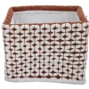 Best Panière tissu crocheté bicolore L 34x l 24 x H 20 cm Rangement