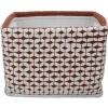 Best Panière tissu crocheté bicolore L 29x l 23 x H 20 cm Rangement