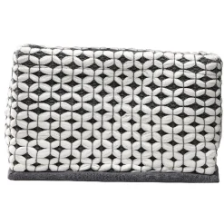 Best Panière tissu crocheté bicolore L 29x l 23 x H 20 cm Rangement