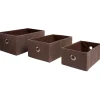 Best Panière x3 en polyester marron Rangement