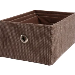 Best Panière x3 en polyester marron Rangement