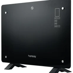 Panneau rayonnant 1500W Verre Noir avec panneau de contrôle tactile^Gifi Outlet