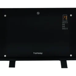 Panneau rayonnant 1500W Verre Noir avec panneau de contrôle tactile^Gifi Outlet