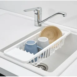 Gifi Préparation Culinaire^Passoire égouttoir pour évier plastique blanc
