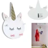 Best Patère licorne 4 crochets blanc rose doré Rangement