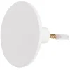 Sale Patère murale ronde blanc polyrésine Ø8cm Rangement