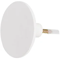 Sale Patère murale ronde blanc polyrésine Ø8cm Rangement