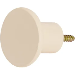 Best Patère murale ronde blanc crème polyrésine Ø5cm Rangement