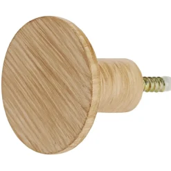 Sale Patère murale ronde imitation bois polyrésine Ø5cm Rangement