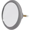 Best Patère murale ronde miroir avec contour gris Ø10cm Rangement