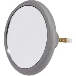 Best Patère murale ronde miroir avec contour gris Ø10cm Rangement