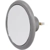 Sale Patère murale ronde miroir contour gris Ø12cm Rangement