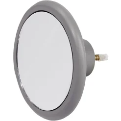 Sale Patère murale ronde miroir contour gris Ø12cm Rangement
