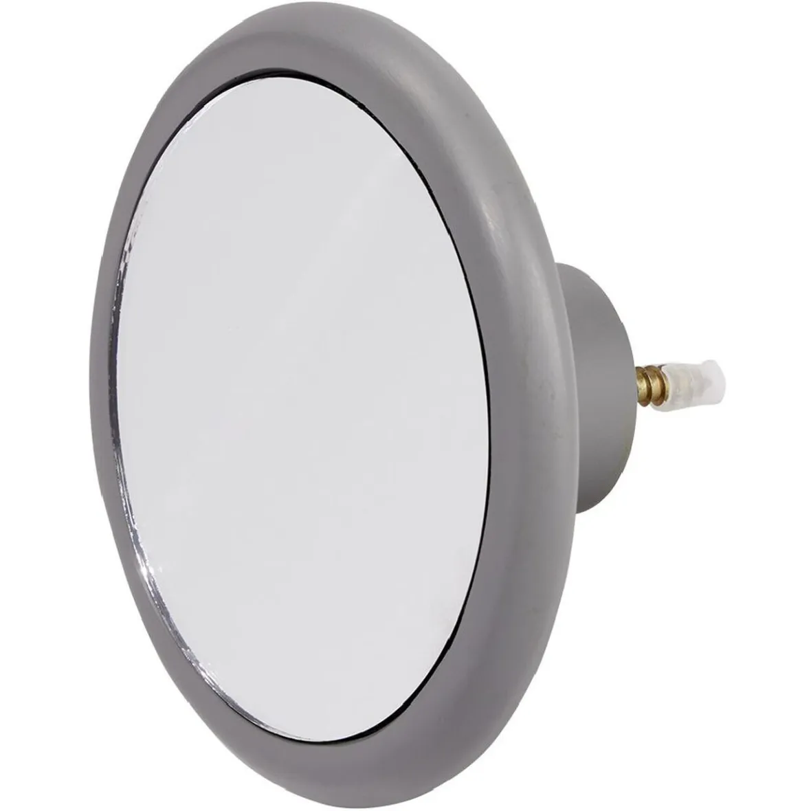 Sale Patère murale ronde miroir contour gris Ø12cm Rangement