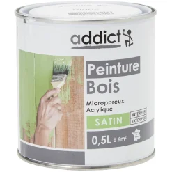 Peinture bois extérieur 0,5L blanc satiné^Gifi Clearance