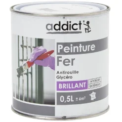 Peinture fer extérieur 0,5L blanc brillant^Gifi Sale