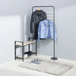 Sale Penderie modulable 3 en 1 en bois et métal Rangement