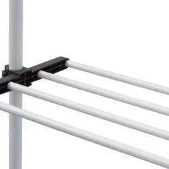 Sale Penderie télescopique métal blanc et noir Rangement