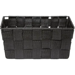 Sale Petit panier noir effet tressé Rangement