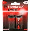 Pile Alcaline Homday Power LR14 x2^Gifi Discount
