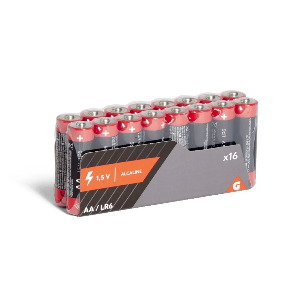 Pile alcaline LR06 type AA 1,5V x16^Gifi Outlet