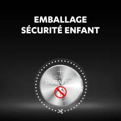 Pile bouton Duracell spécial lithium CR2032/DL2032 - Lot de 2^Gifi Clearance