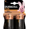 Pile Duracell alcaline D Plus - Lot de 2^Gifi