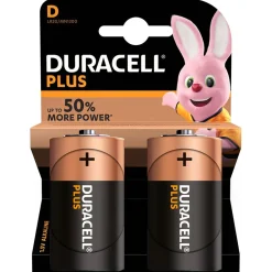 Pile Duracell alcaline D Plus - Lot de 2^Gifi