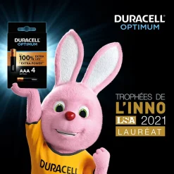 Pile Duracell Optimum AAA LR03 x4^Gifi Outlet