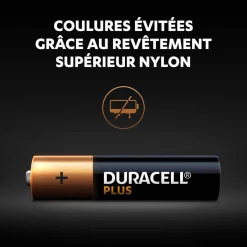 Pile Duracell Plus alcaline AAA 1,5 Volts, LR03 - Lot de 8^Gifi New